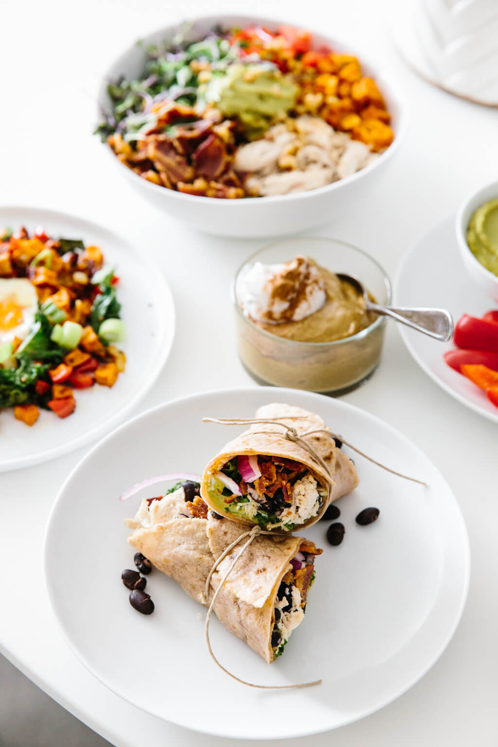 Fall meals prepped on a table. 