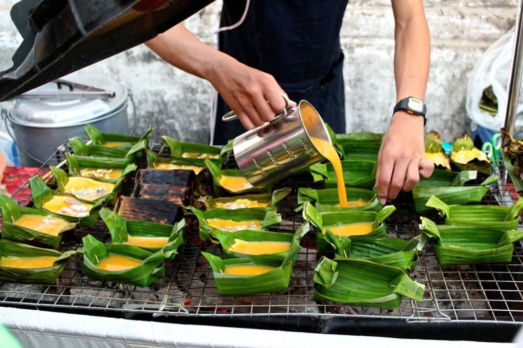 Thailand street food eggs