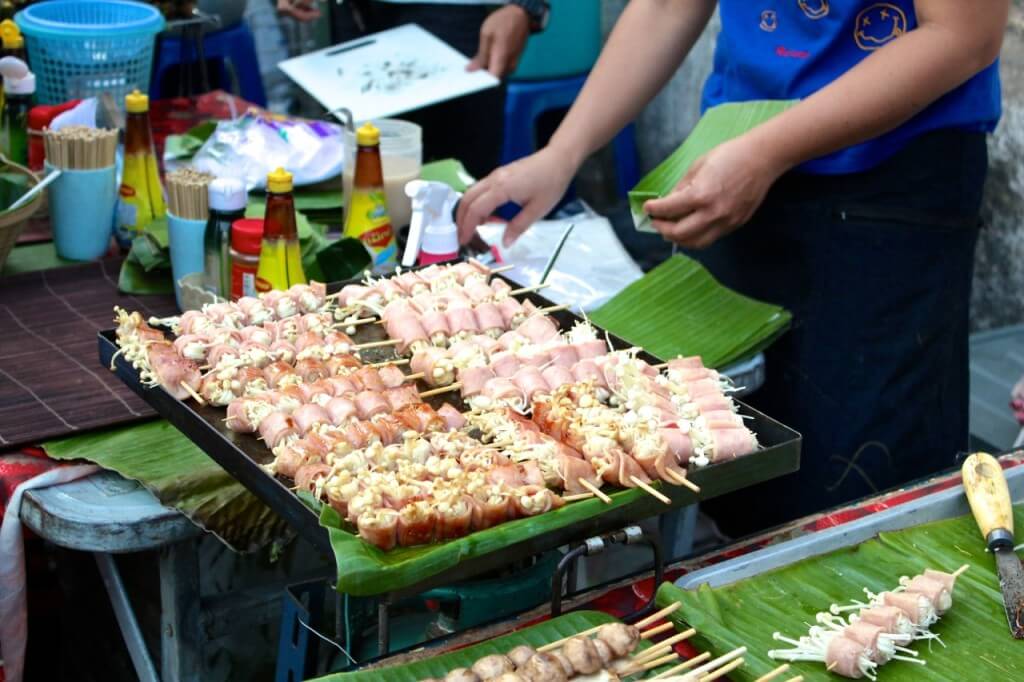 Thailand street food mushrooms